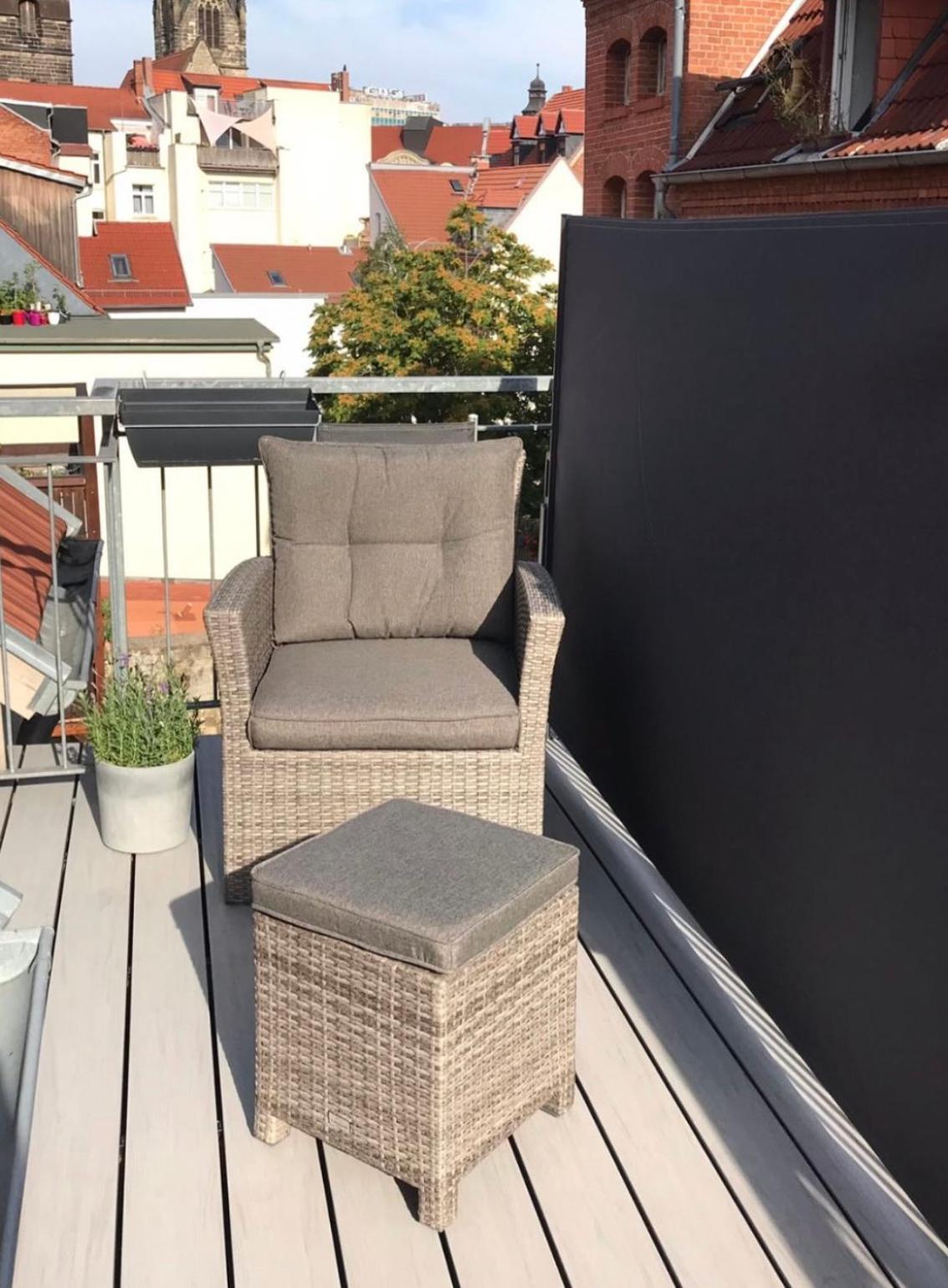 Moderne Galeriewohnung Mit Balkon Und Stellplatz Am Wenigemarkt Erfurt Bagian luar foto